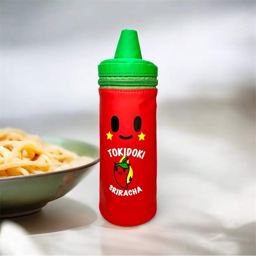 NEW Tokidoki Toki Takeout Hotty Pencil Case Sriracha Hot Devil Chili Sauce NWT